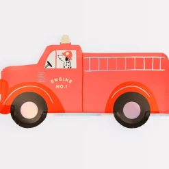 Fire Truck Plates | 8 ct