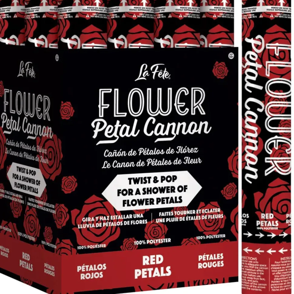 12" Flower Petal Cannon Red | 1ct