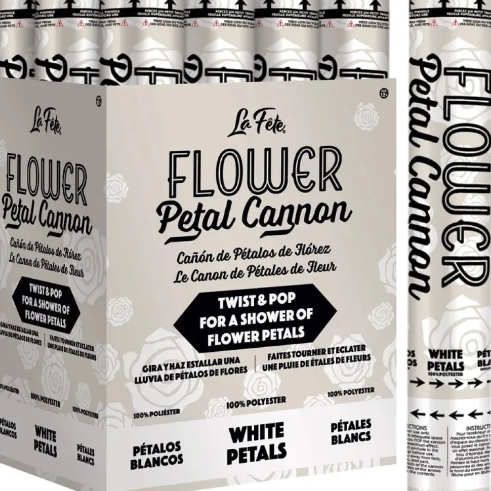 12" Flower Petal Cannon White | 1ct