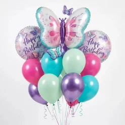 Fluttering Butterflies Birthday Balloon Bouquet | 13pc
