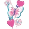 Fluttering Butterflies Foil Balloon Bouquet | 5 pcs