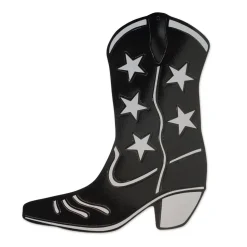 Foil Cowboy Boot Silhouette - Black | 1ct