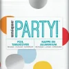 Foil Happy Birthday Dots Tablecover | 1ct