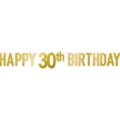 Foil Happy 30th Birthday Banner | 1ct