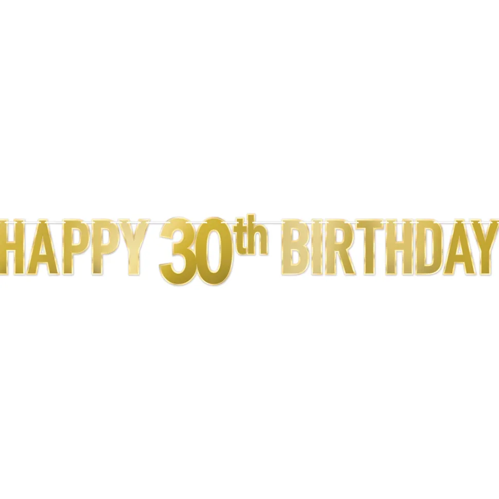 Foil Happy 30th Birthday Banner | 1ct