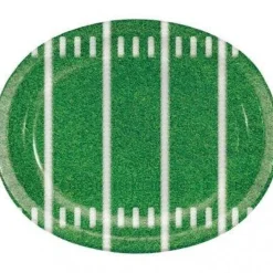 Football Field Oval Platter – Game Day Sports Tableware | 1ct
