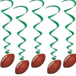 Football Hanging Swirl Decorations, 40" | 5ct