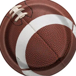 Football Party Round Plate 9" | 8 ct