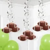 Football Swirl Hanging Decorations – Game Day Ceiling Decor | 1ct