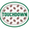 Football Touchdown Oval Plate 12in | 8ct