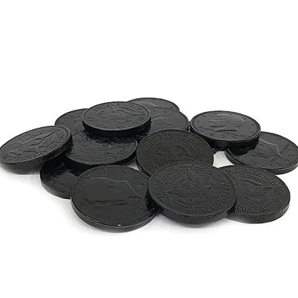 Fort Knox Black Chocolate Coins 1.5" | 16oz.