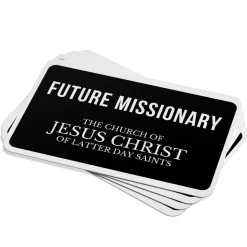 Future Missionary Tag Stickers 3" x 1.5" | 12 ct