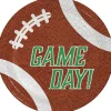 Game Day Football Dinner Plates – Brown Football Design Sports Tableware | 1ct