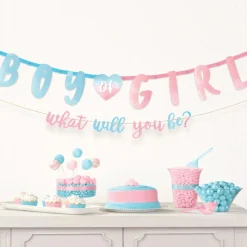 Girl or Boy? Gender Reveal Jumbo Letter Banner Kit | 1kit