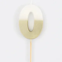 Gold Dipped #0 Candle | 1ct