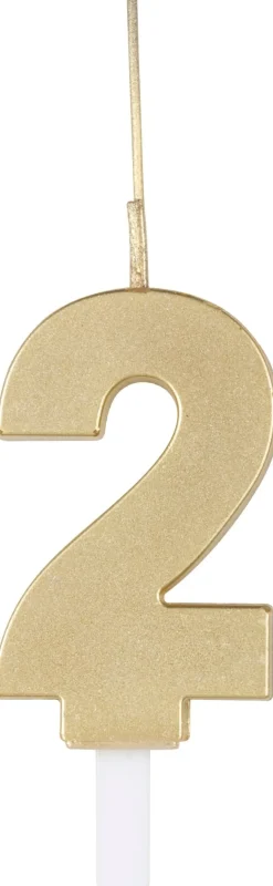 Gold Number 2 Sparkler Candle | 1ct