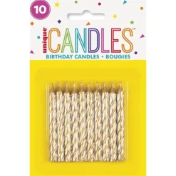 Gold Spiral Candle | 10ct