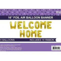 Gold Air-Filled Welcome Home Balloon | 1 ct