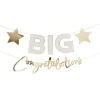Gold Big Congratulations Banner | 1ct