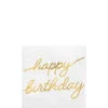 Golden Age Birthday Metallic Gold Paper Napkins 5" | 16ct