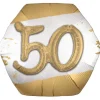 Golden Age Happy 50th Birthday Hexagonal Supershape Balloon, 30" | 1ct