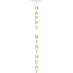 Gold Happy Birthday Balloon String 4ft | 1ct