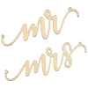 Gold Laser Cut Mr and Mrs Chair Signs | 1 pr