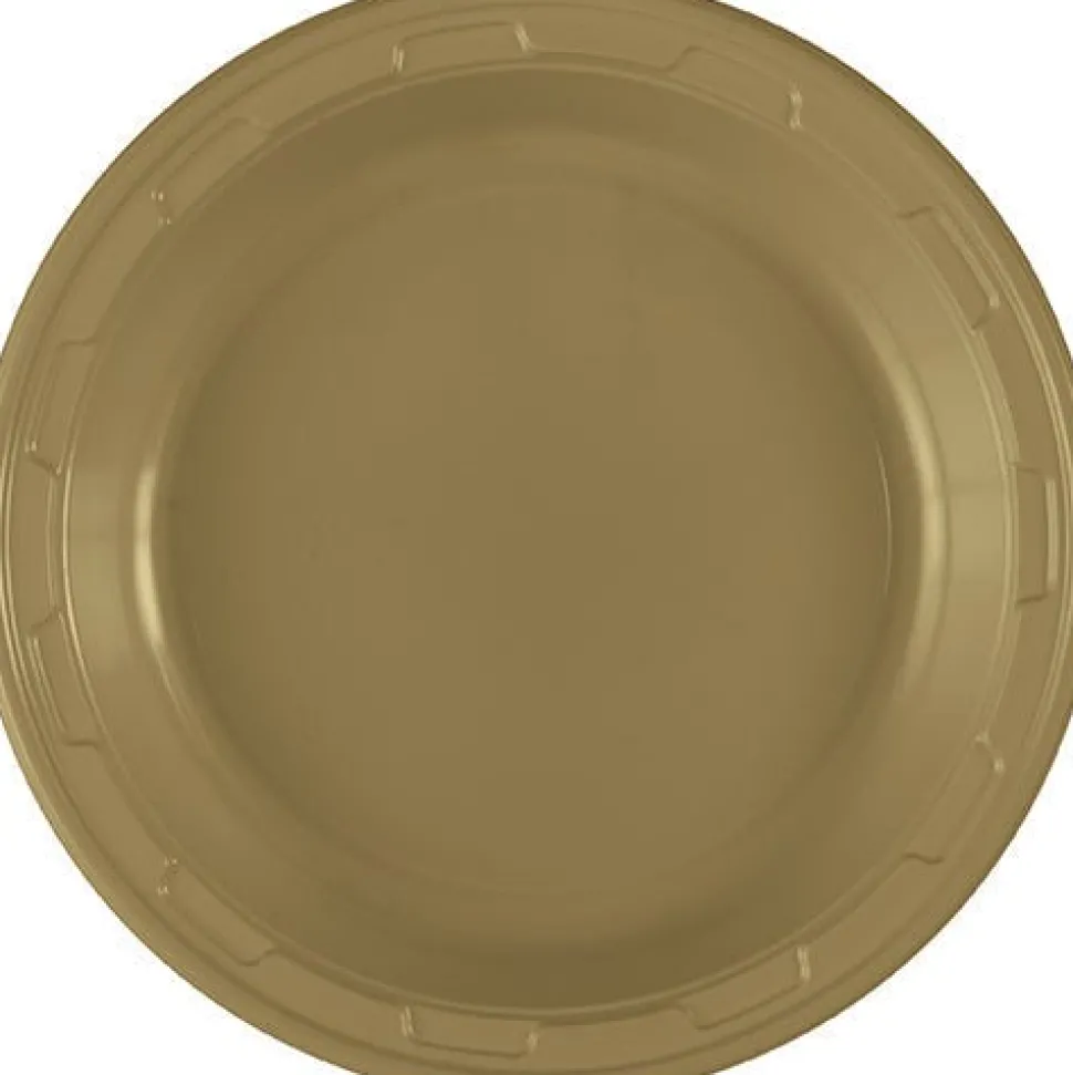 Gold Plastic Plate 7in | 50ct