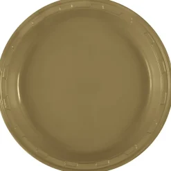 Gold Plastic Plates 10in | 50ct