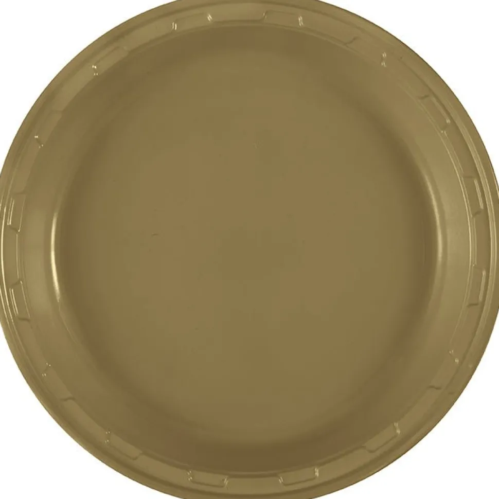 Gold Plastic Plates 10in | 50ct