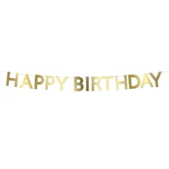 Gold Scallop Happy Birthday Garland | 1ct