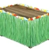 Green Grass Table Skirt w/ Flowers | 1ct