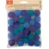 Green Pale Blue Pompom Garland 6ft | 1ct