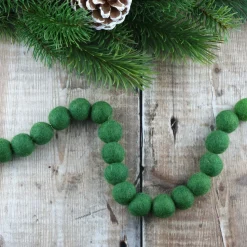 Green Pompom Garland 6ft | 1ct