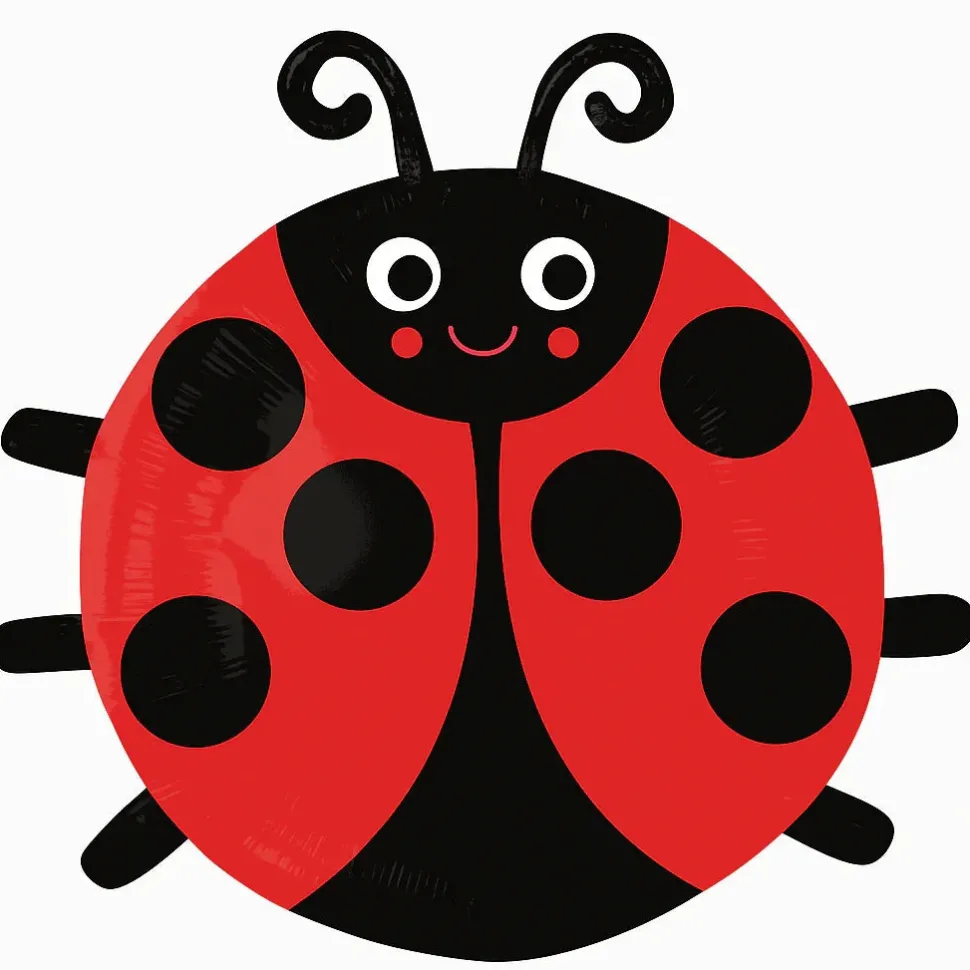 Happy Ladybug Shape Mylar 18in | 1ct