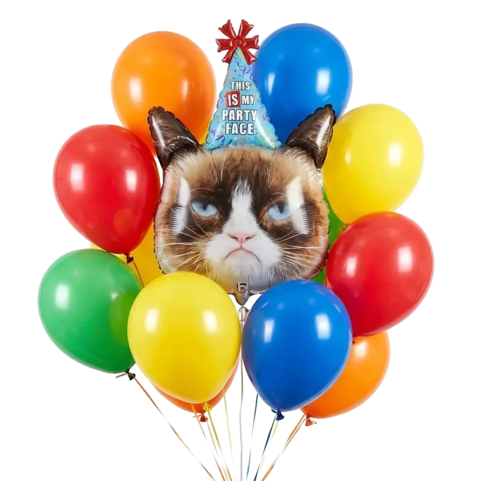 Happy Birthday Grumpy Cat Bouquet | 15pc