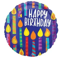 Happy Birthday Happy Candles Supershape Mylar Balloon 28" | 1ct