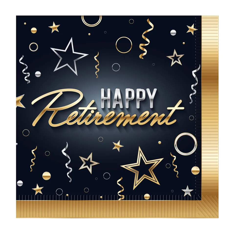Happy Retirement Luncheon Napkins | 16ct