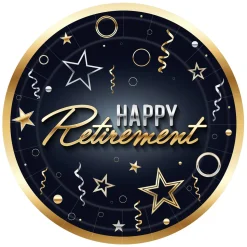 Happy Retirement Paper Plates 9" | 8ct