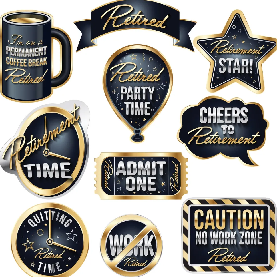 Happy Retirement Photo Fun Signs | 10ct
