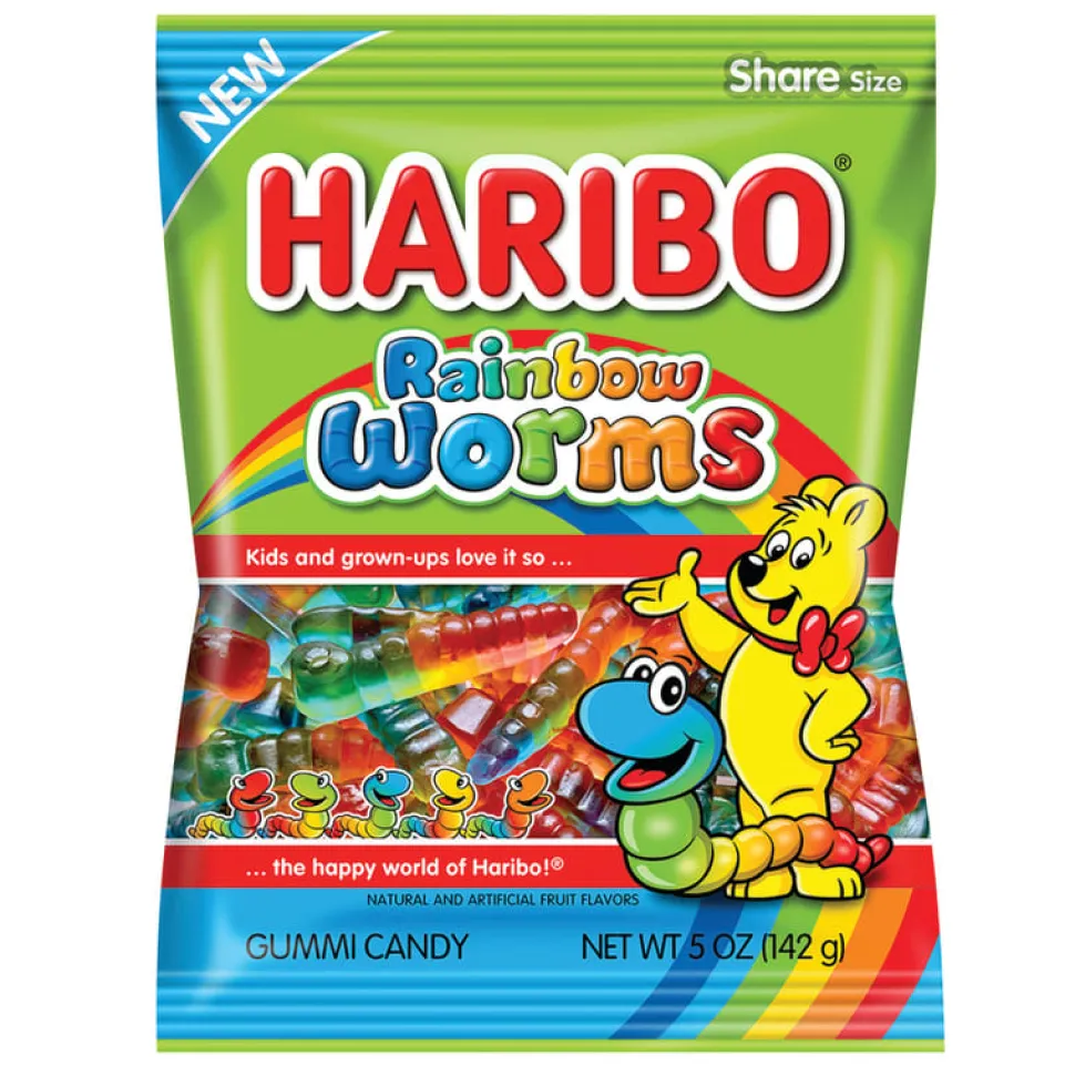 Haribo Rainbow Worms 5 oz Bag | 1ct