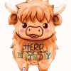 Highland Cow Birthday Supershape Mylar Balloon | 1ct