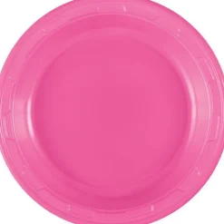 Hot Pink Plastic Plate 7in | 50ct