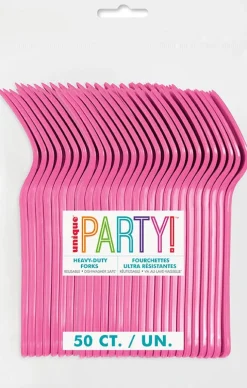 Hot Pink Premium Forks | 50ct