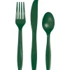 Hunter Green Cutlery Assortment | 24ct