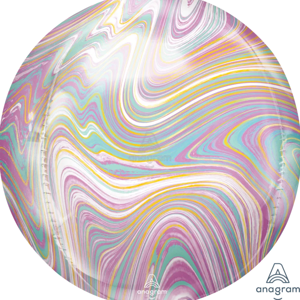 15in Marble Pastels Orbz Balloon | 1ct