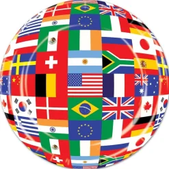 International Flag 9in Paper Luncheon Plates | 8ct