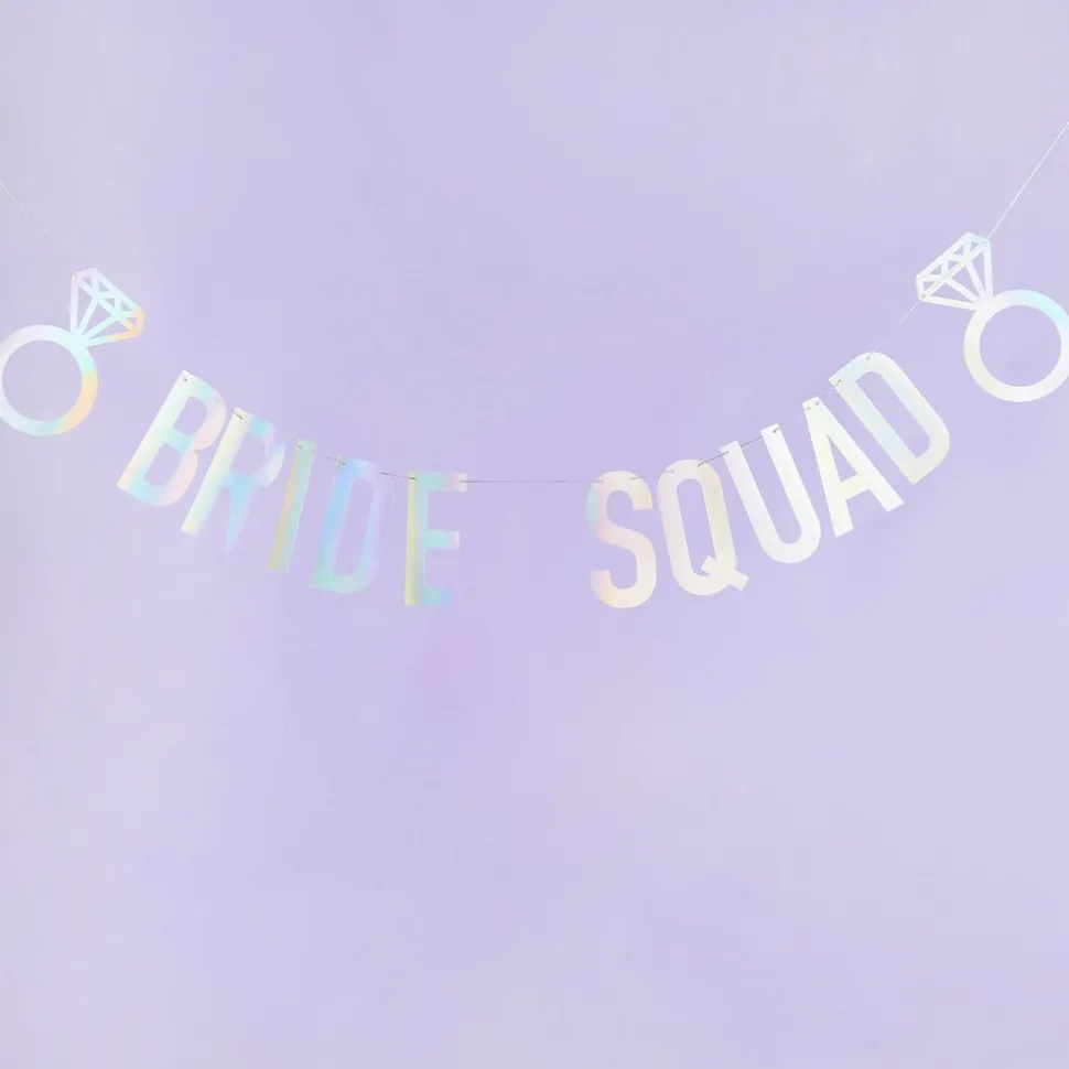 Iridescent Bride Squad Banner | 1ct