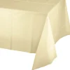 Ivory Plastic Tablecover 54"x108" | 1ct