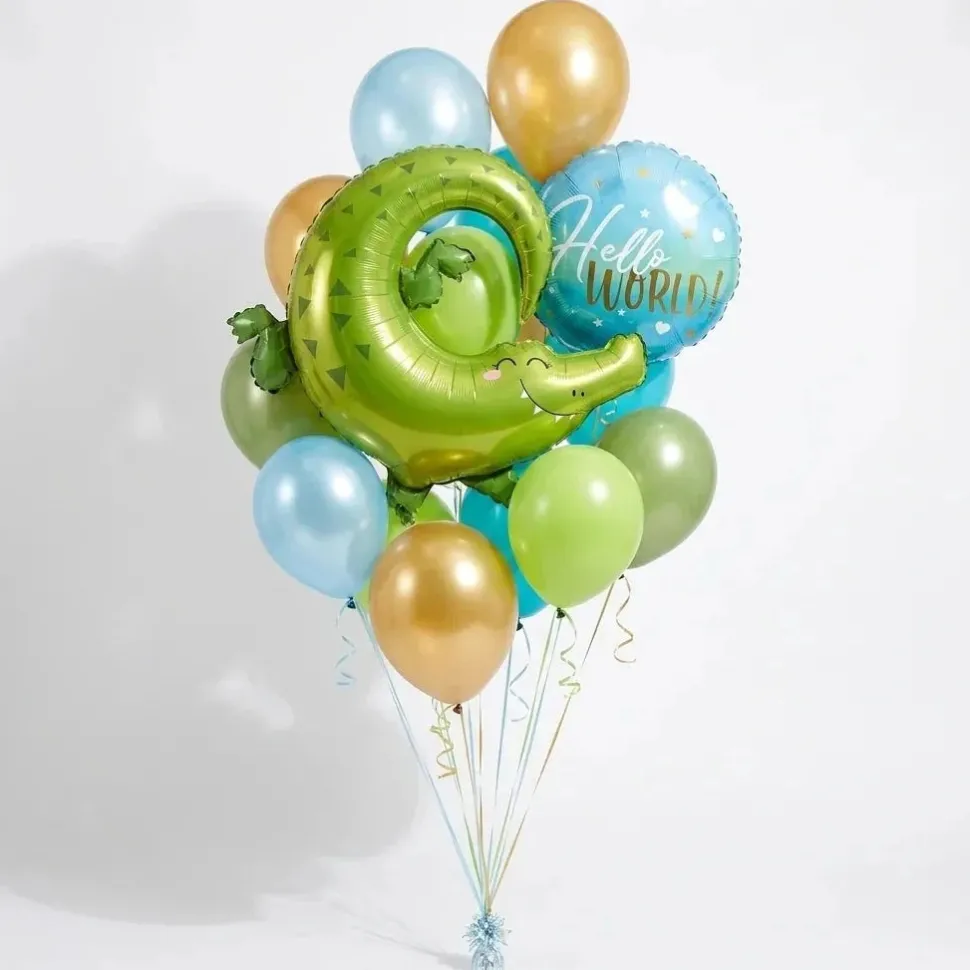 Little Gator Welcome Baby Balloon Bouquet | 19pc